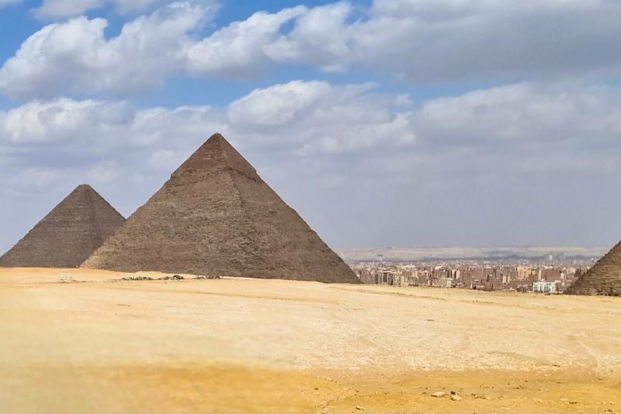 the great pyramid of giza necropolis egypt