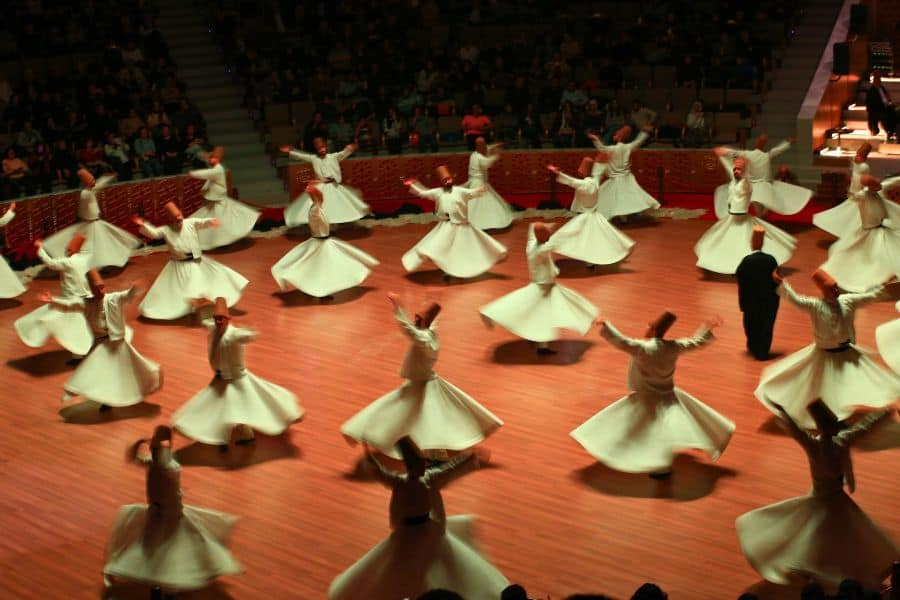whirling dervishes ceremony mevlana cultural center konya turkiye