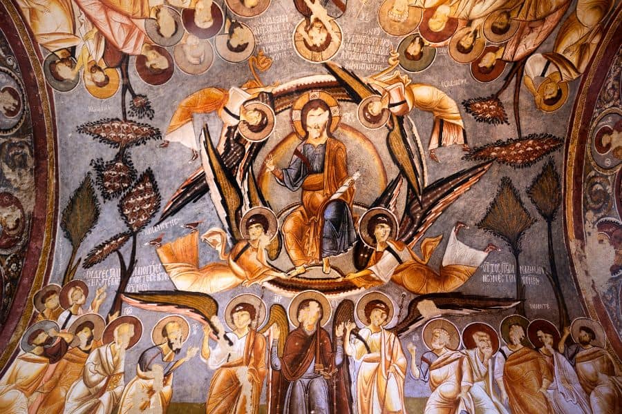frescoes dark church karanlik kilise goreme museum cappadocia