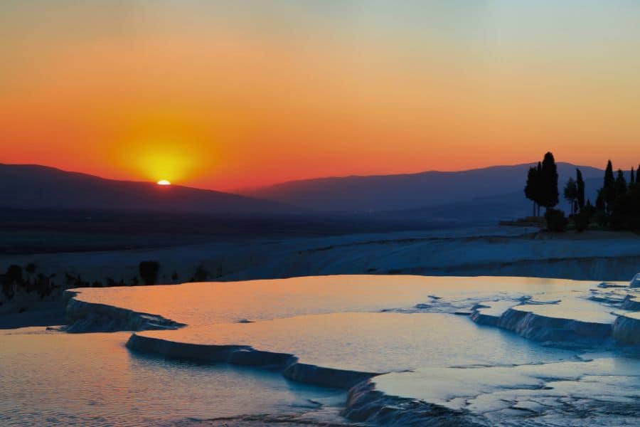 hierapolis pamukkale sunset 