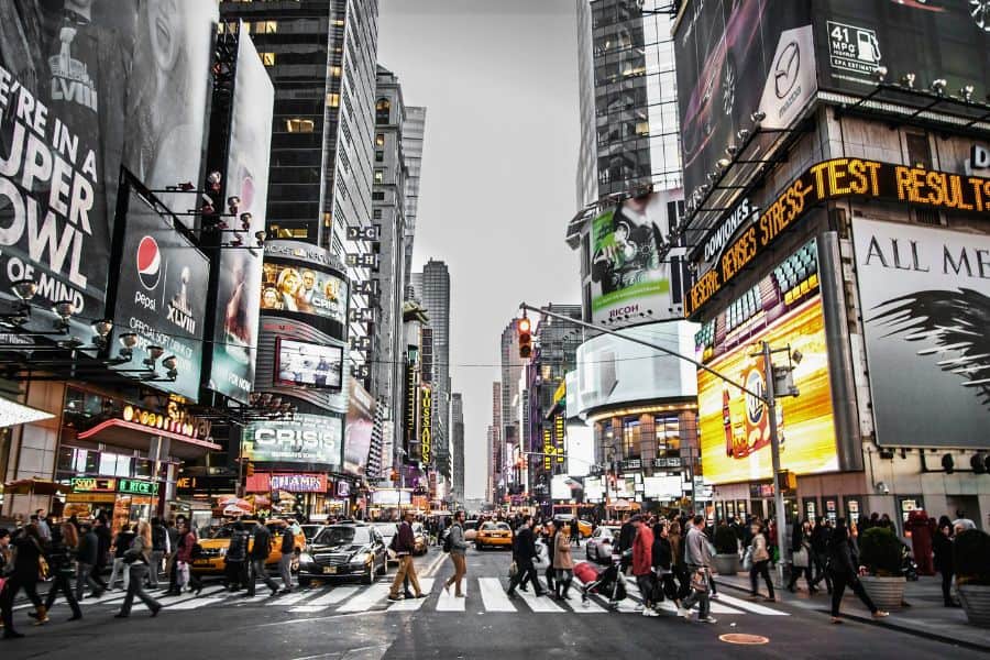 times square new york city usa most visited countries world