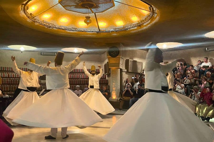 whirling dervishes ceremony in cappadocia