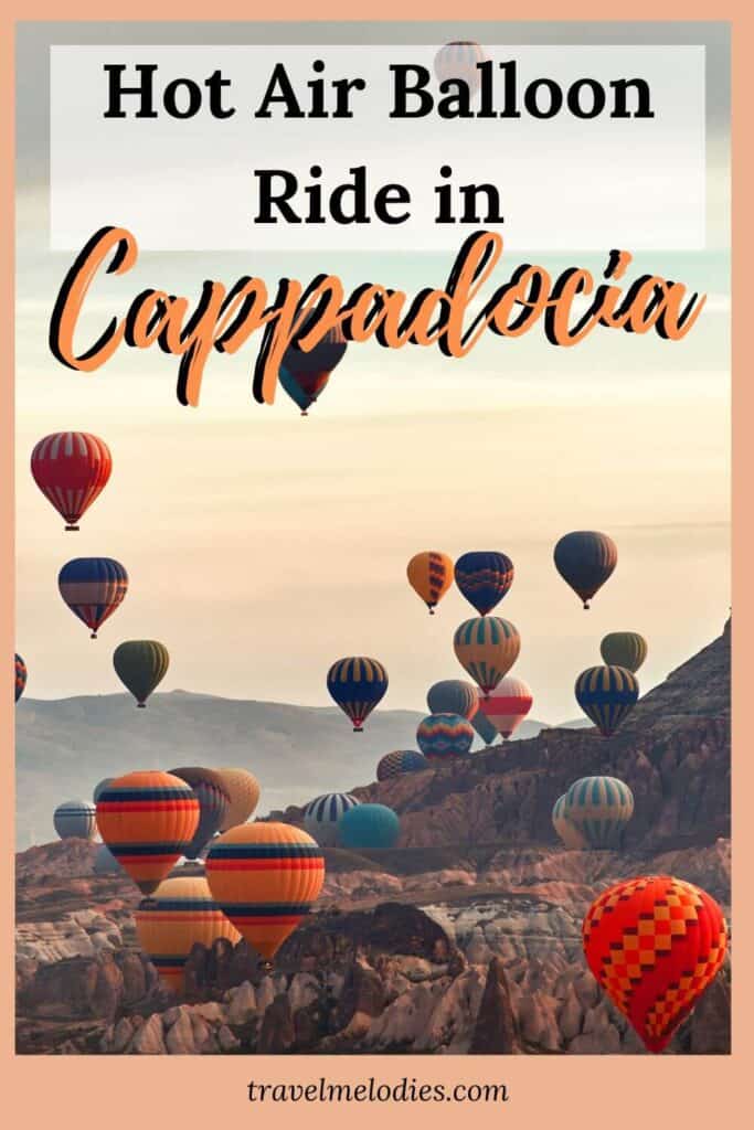 hot air balloon flight in cappadocia turkey turkiye pinterest graphic