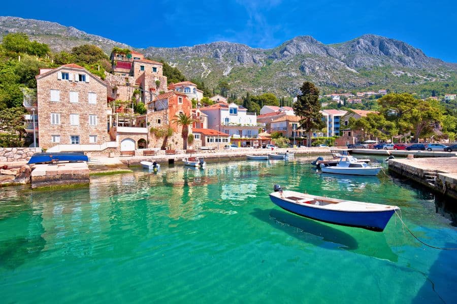 the little coastal village of mlini near dubrovnik