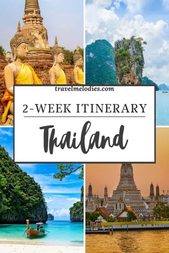 2 weeks in thailand itinerary pinterest graphic