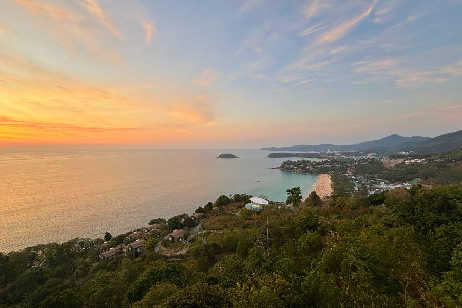 sunset views over andaman sea phuket thailand