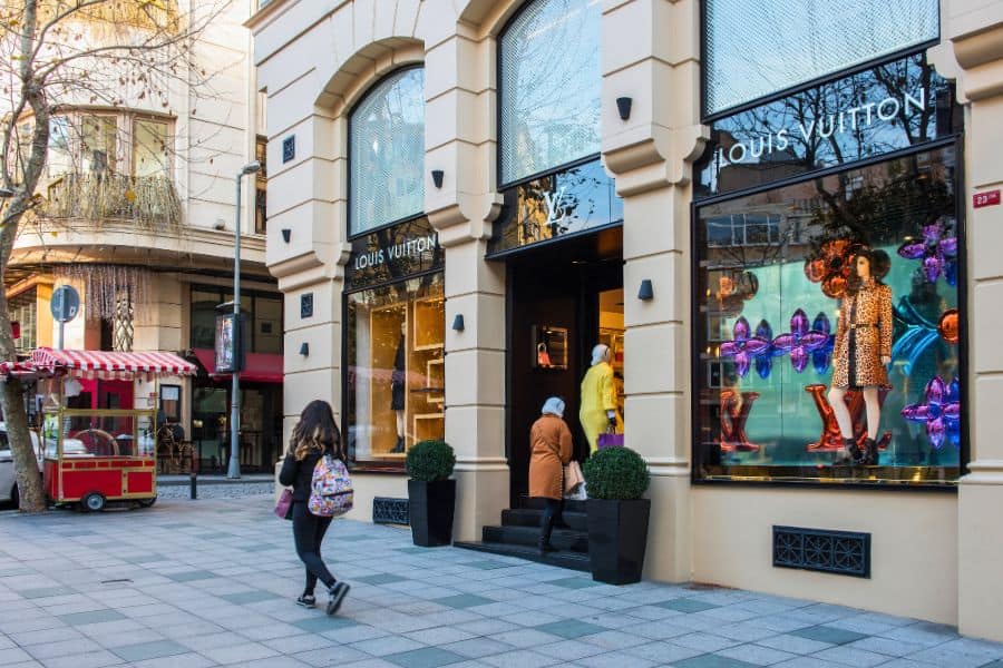 shopping street in nisantasi neighborhhod of sisli district in istanbul