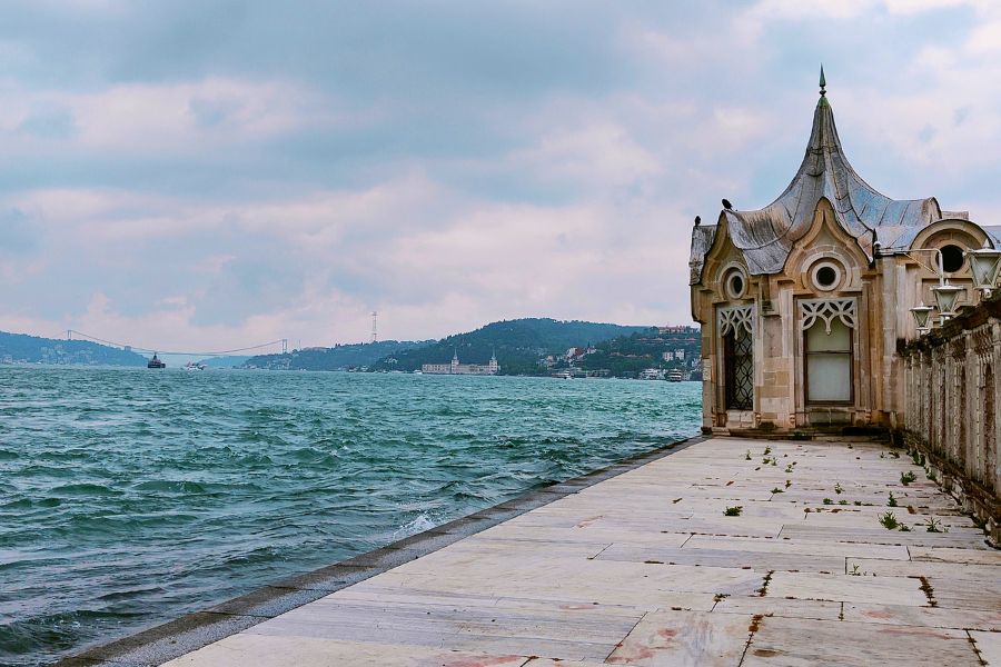 view from the beylerbeyi palace over bosphorus