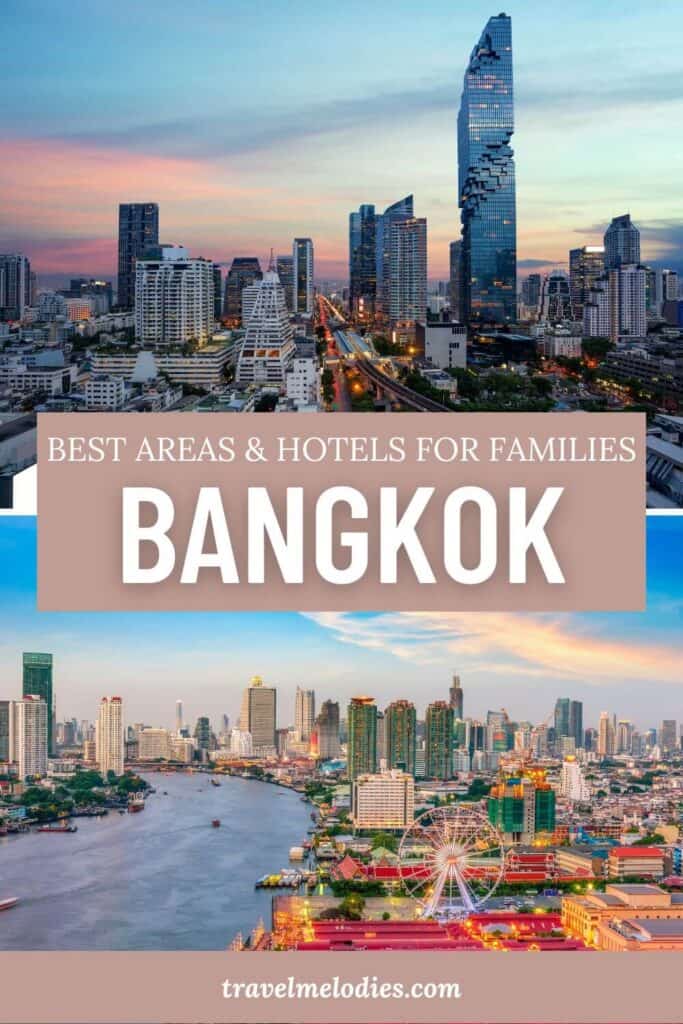 where to stay in bangkok with family thailand pinterest graphic