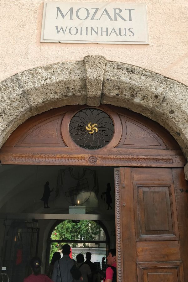 main entrance gate of mozart wohnhaus aka mozart's residence