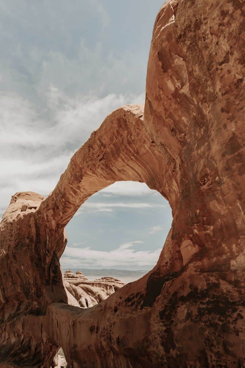 natural stone arch in arches national park utah usa